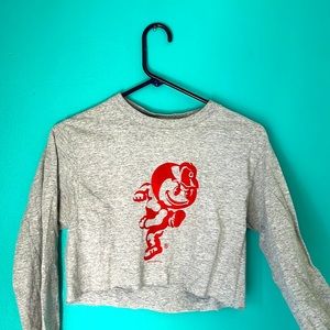 ohio state buckeyes cropped long sleeve